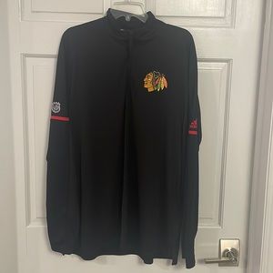 Adidas NHL Chicago Blackhawks quarter zip Climalite size L